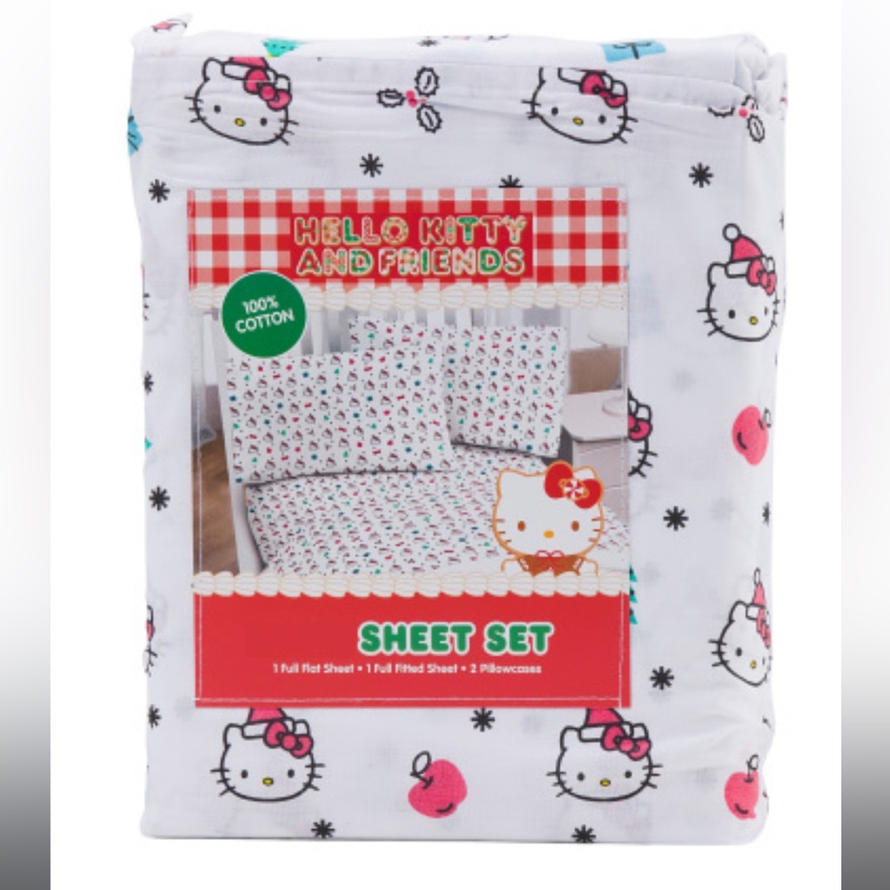 Hello Kitty Bows and Santa Sheet Set F